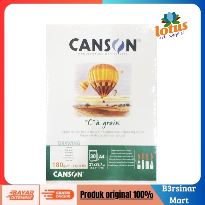 

[KUALITAS TERBAIK] Canson Ca Grain draw pad A4