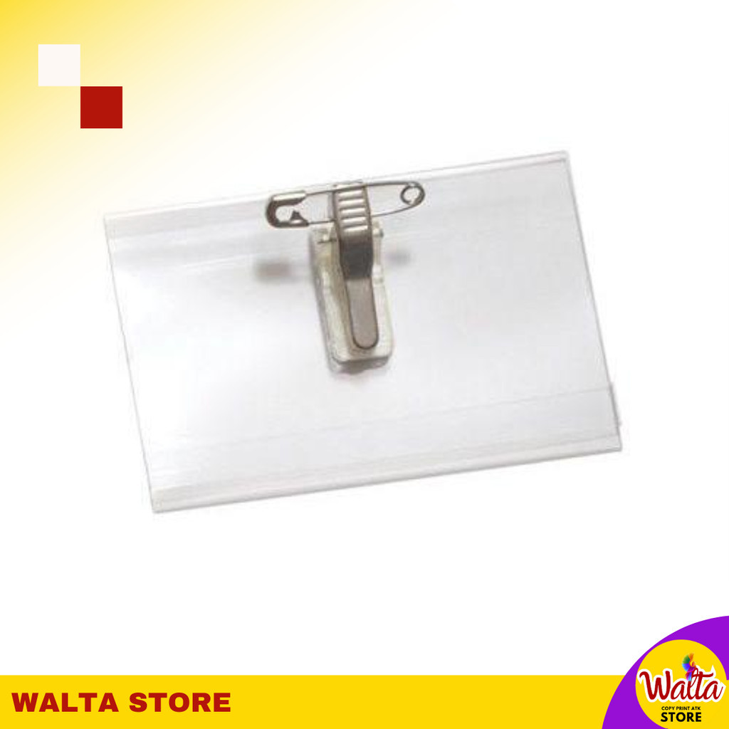 

Name Tag Holder Plastik jepit/ ID Card Nametag Plastik Jepit