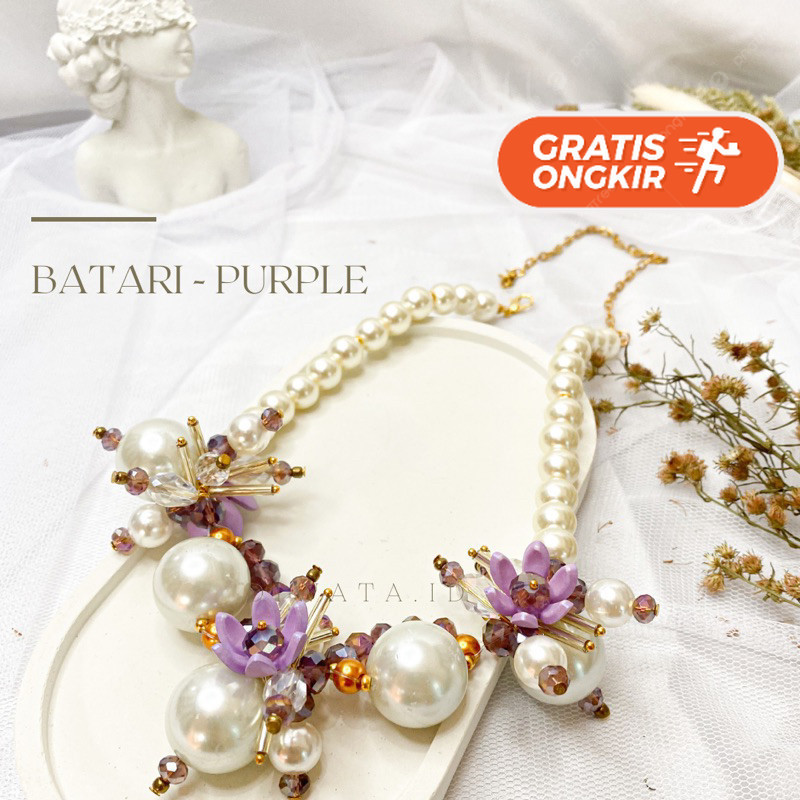 Terlaris ~Batari Necklace/Kalung manik/Kalung hijab/Beads necklace/Kalung kristal Bros Premium Bros 