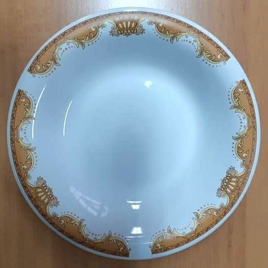 ✨LARIS✨ -Piring kramik motif mahkota isi 12 pcs/ 1 lusin