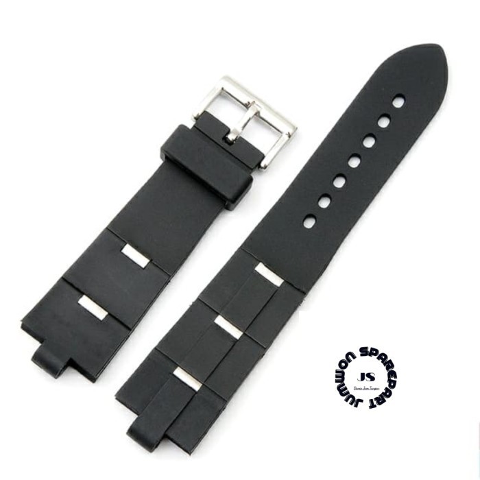 [TERMURAH] Tali BVLGARI DIAGONO AL38A Strap Jam Tangan Bulgari Rubber 16 20 24mm - 16 X 6