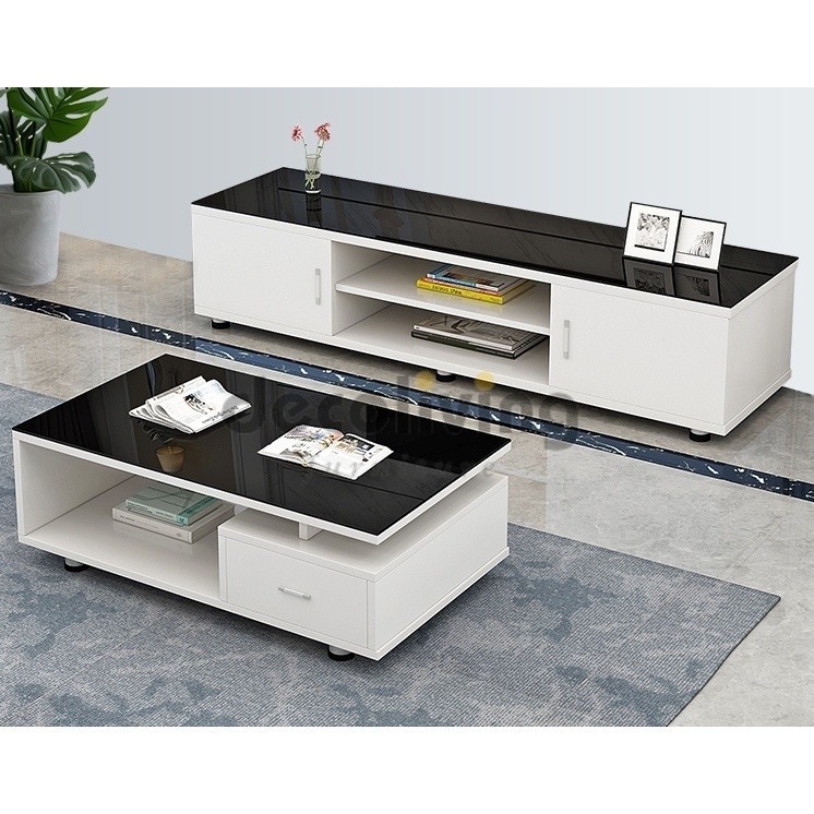 Meja TV/Meja Sofa Paket Pilihan (Panjang Meja TV 150 Cm Meja Sofa 100 Cm (Costume Design Non Rakitan