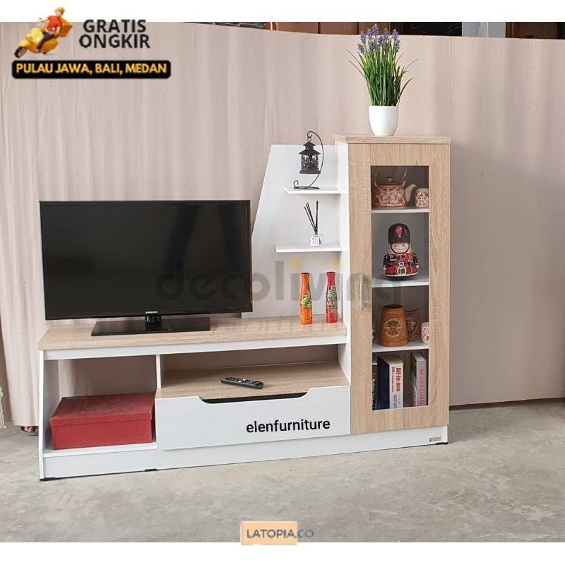 Furniture Modern Minimalis Bufet Tv Kaca Minimalis,Meja Tv Panel Minimalis Ukuran 2 Varian 150/200 (