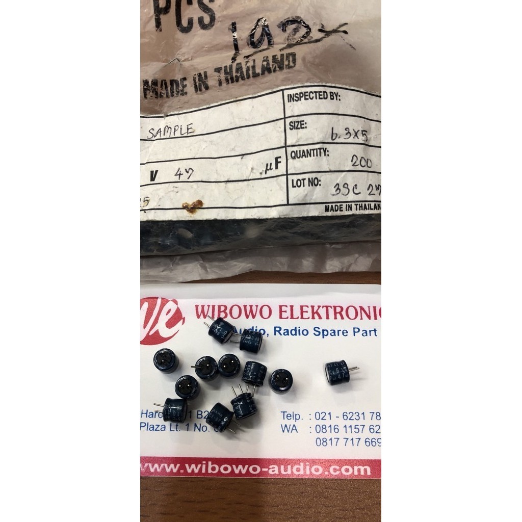 OS99 Capacitor elco 47uf-6,3v BP 47uf 6.3v 6,3v BP