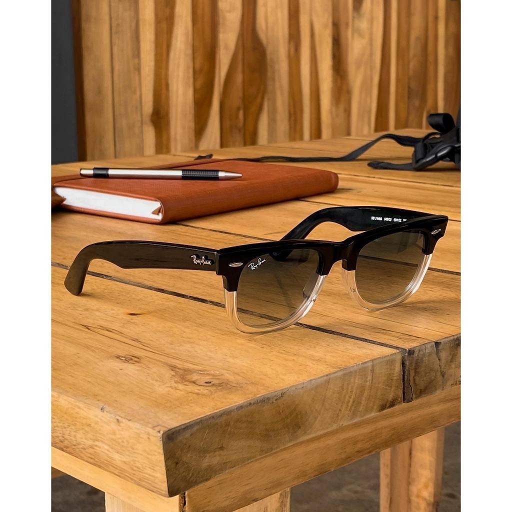 Kacamata WAYFARER RB2140A Lensa Kaca TWO TONE Authentic Authentic Fullset Box Ori