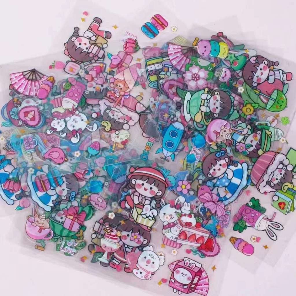 

BEST 1 SET DIY STICKER MOTIF CUTE GIRL DRINK CUP / DECORATE YOUR DRINK CUP WITH ADORABLE CUTE GIRL SRICKER WATERPROOF
