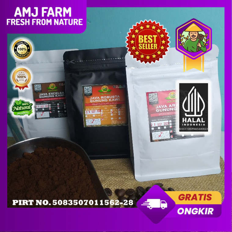 

ASLII 500 Gram BUBUK KOPI ARABICA Gunung Kawi GROUND COFFEE ARABICA FRESH ROAST AMJ FARM