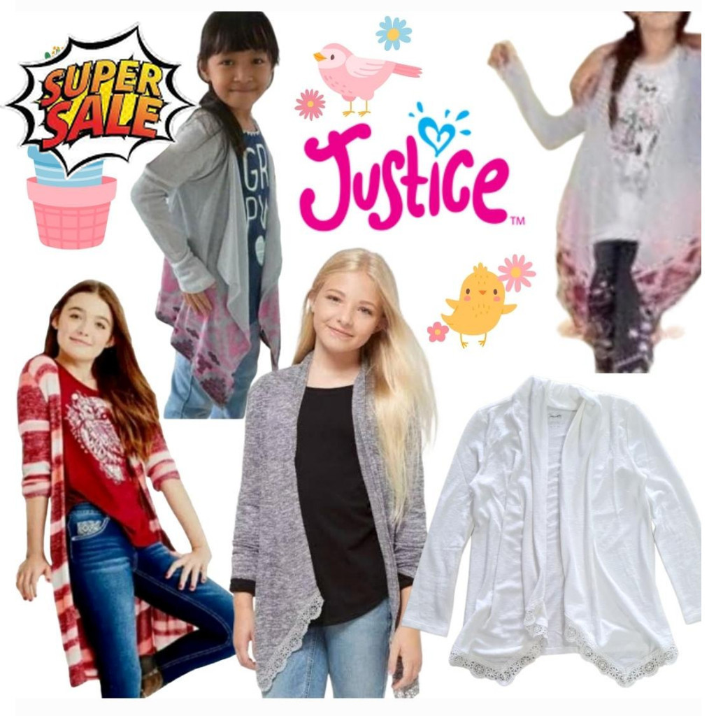 BEST SELLER ~[17307] Justice Cardigan Anak (STOK TIDAK UPDATE) PROMO