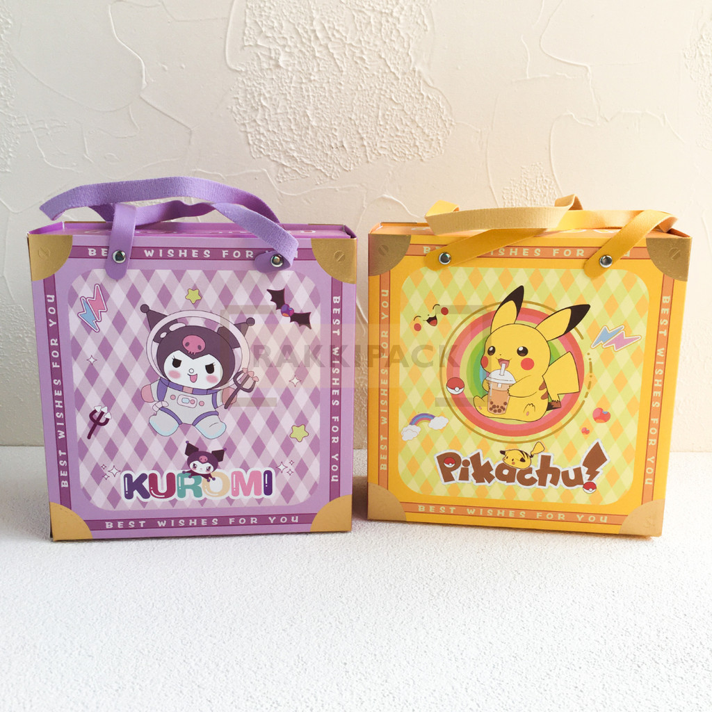 

Paper Bag Box snack hampers anak pikhacu kuromi sanrio