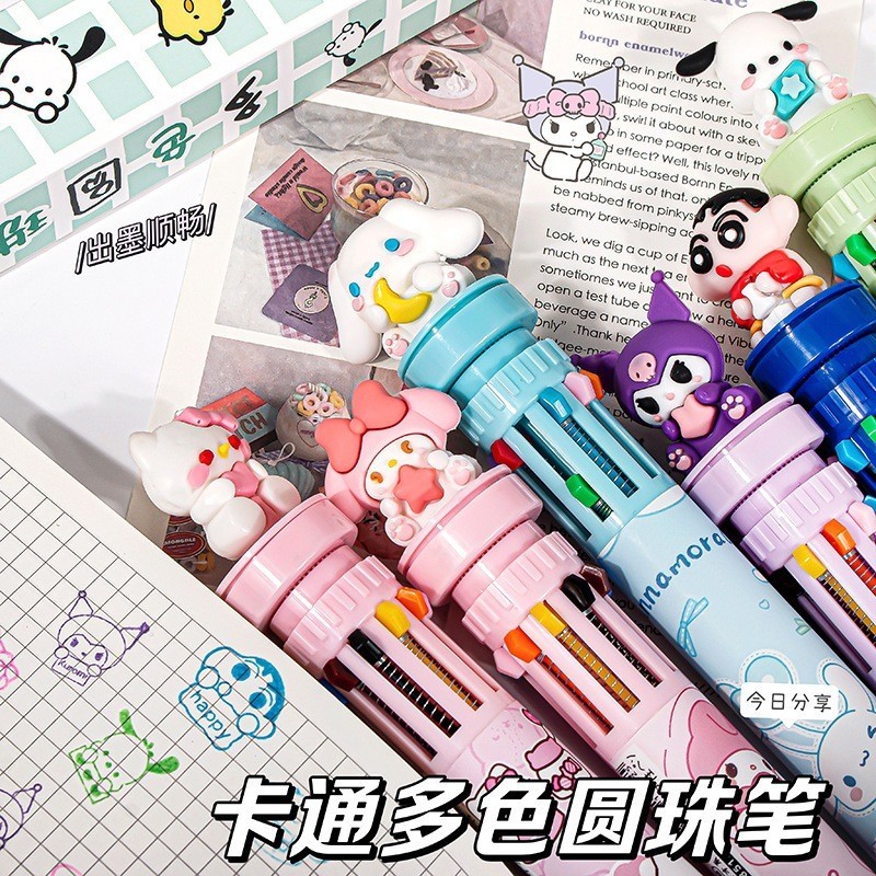 

VIRAL PULPEN MEKANIK 3D 10W MOTIF SANRIO INCLUDE STAMPLE / SANRIO 3D 10W PEN WITH STAMP