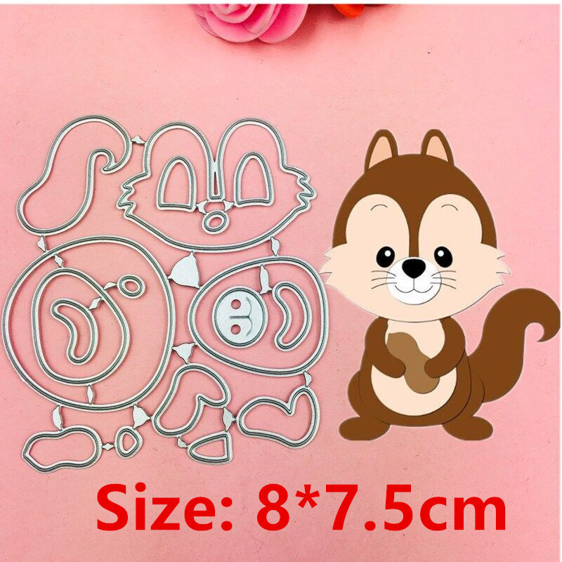 

1pc Lovely Squirrel Boy Metal Cutting Dies Stencils for DIY Scrapbooking Decorative Embossing Paper Cards