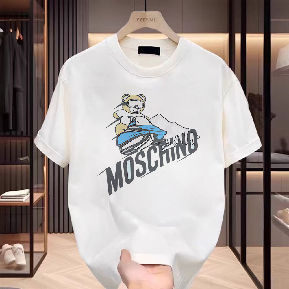 INXX Merek trendi T-shirt Oversize “moschino” Kaos Pria Distro Original 100% Premium QQ1146