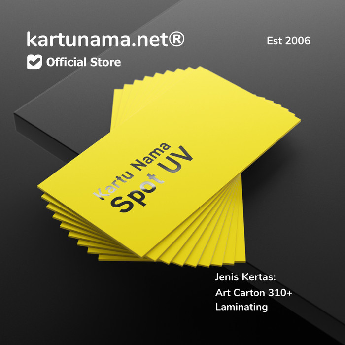 

[KUALITAS TETBAIK] Kartu Nama Spot UV - Cetak 1 Sisi, Spot UV 1 Sisi
