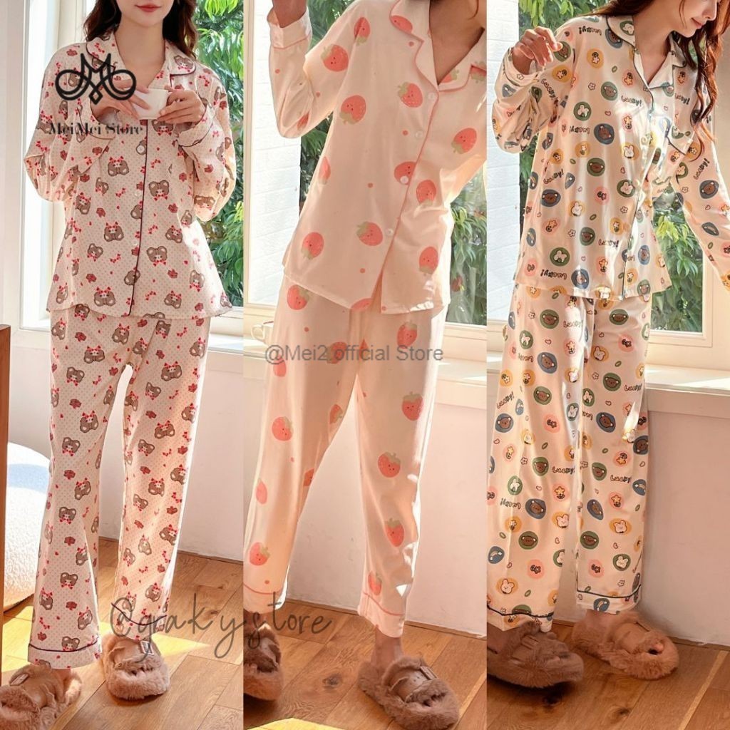 MEI MEI PIYAMA TIDUR - SET BAJU DAN CELANA JUMBO SIZE / PIYAMA SINCHAN / PIYAMA KUROMI / PIYAMA POCH