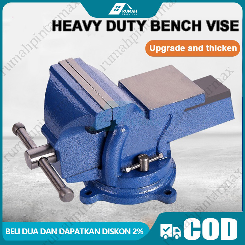 Catok Paron Ragum Besi 3" 4" Inch Bench Vice Vise Alat Jepit