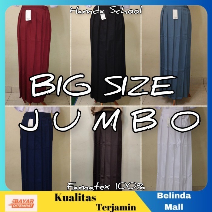 

⭐COD⭐ MURAH Rok Jumbo Rempel Panjang Untuk sd/Smp/Sma Seragam Sekolah Merah, X L