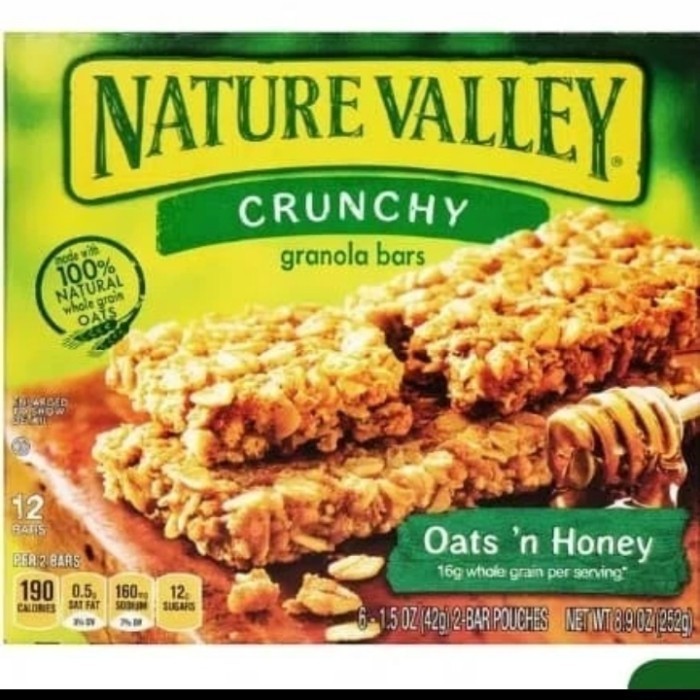 

nature valley oat honey sereal bar cereal breakfast sarapan 252gr