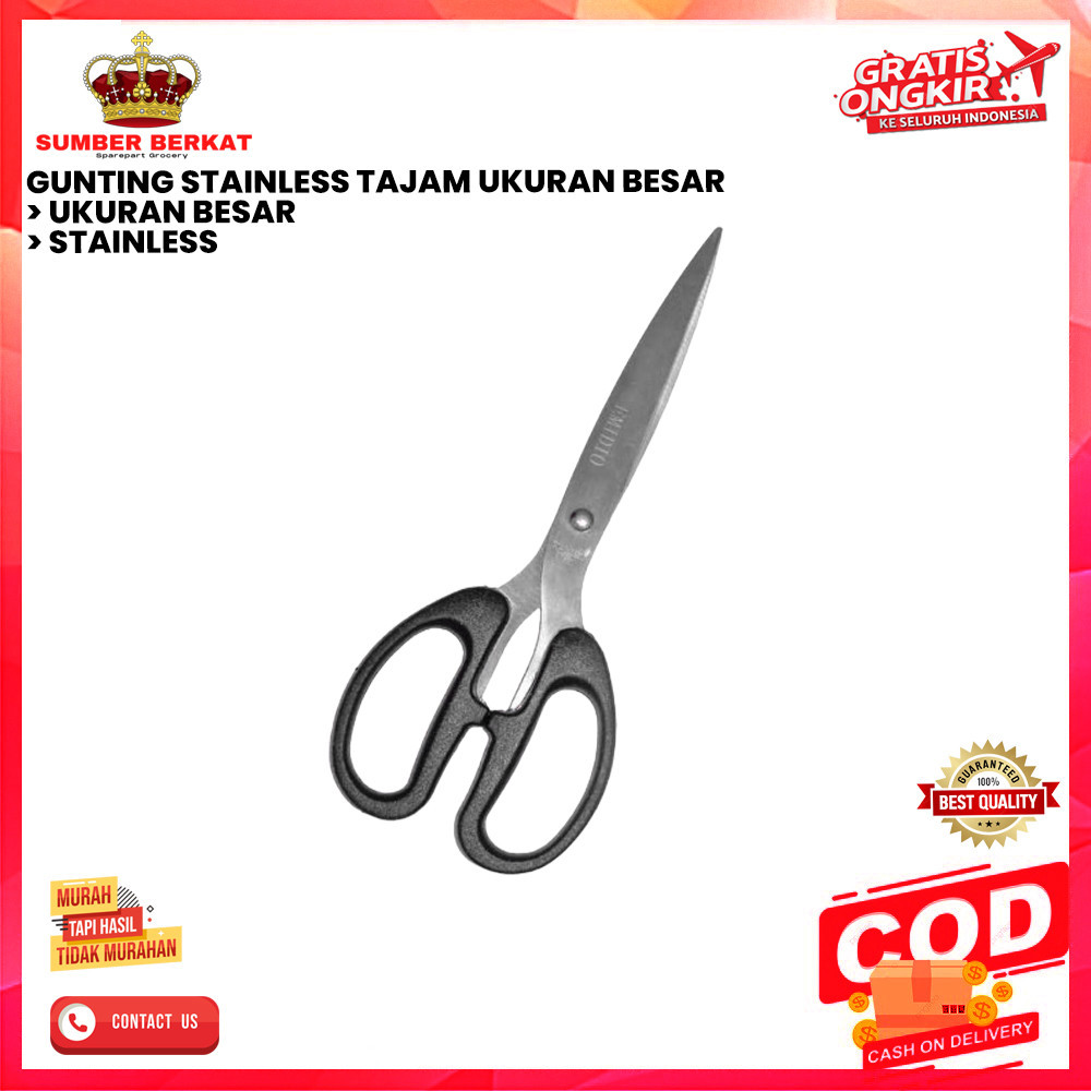 

GUNTING STAINLESS TAJAM UKURAN BESAR [SB]