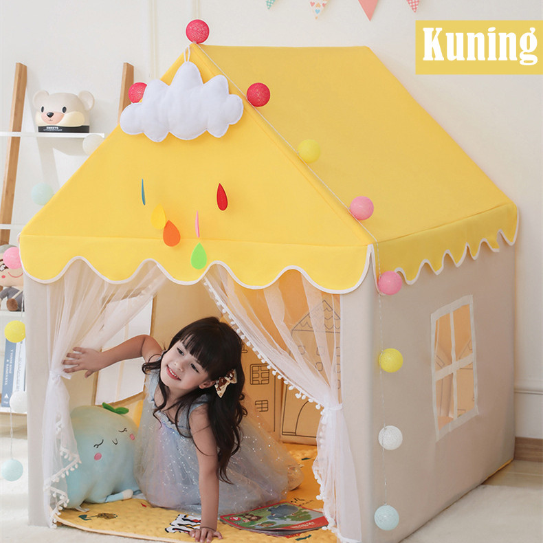 BN67YJ Tenda Anak-anak Tenda Ulang Tahun Rumah Kecil Kastil Putri Tenda Dalam Ruangan