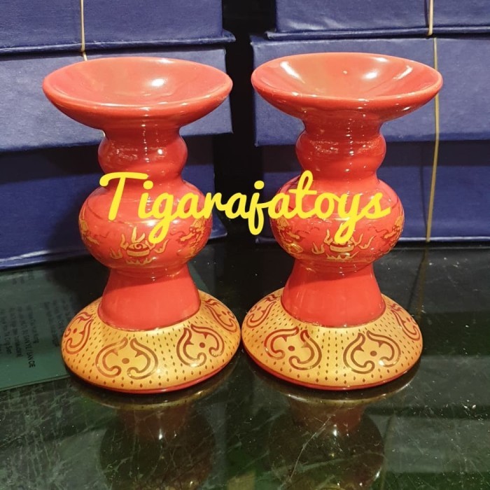 Kaki Lilin Keramik Motif Naga panca