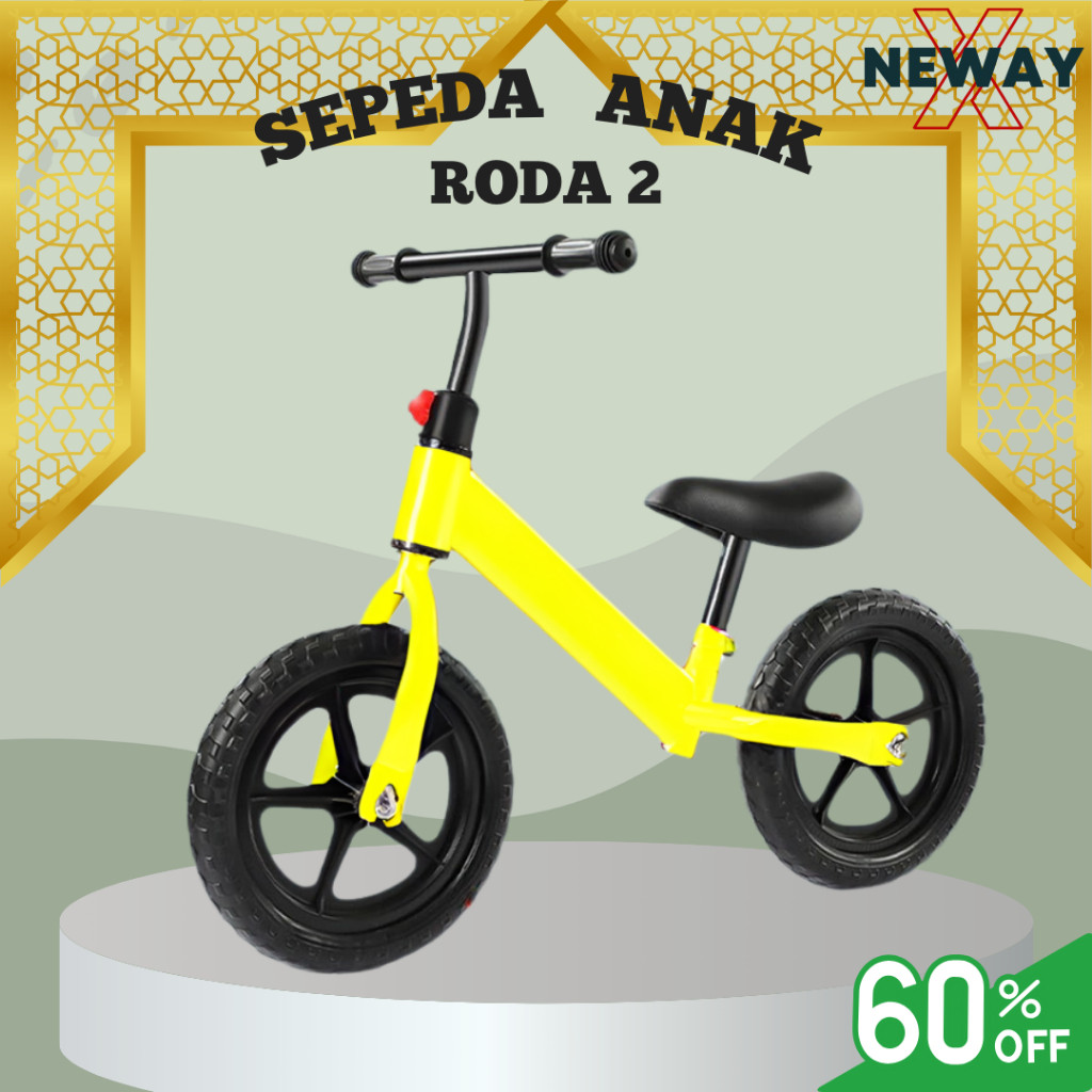 xc43wq Sepeda Anak Roda Dua Balance Bike Roda 2 Mainan Keseimbangan Push Bike