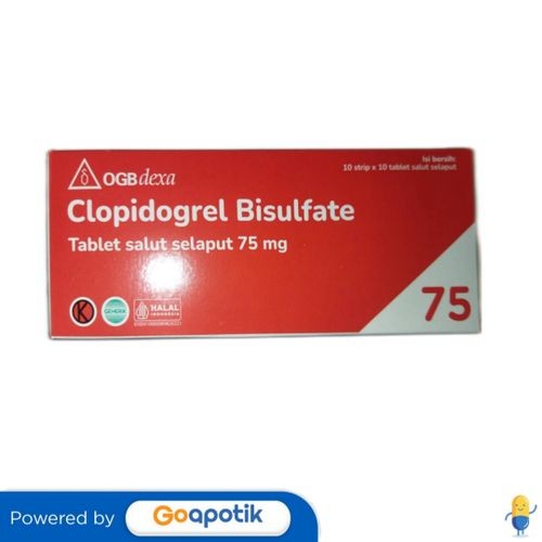 Clopidogrel Ogb Dexa Medica 75 Mg Box 100 Tablet
