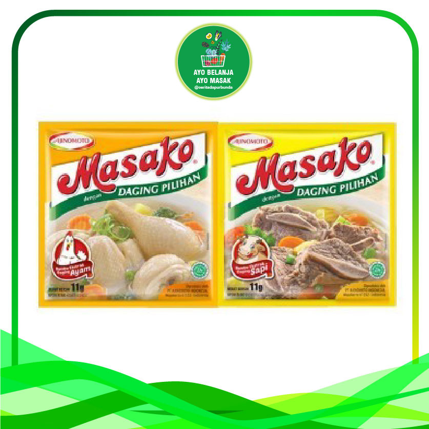 

MASAKO Bumbu Kaldu Rasa Ayam/Sapi per Sachet 9 gram