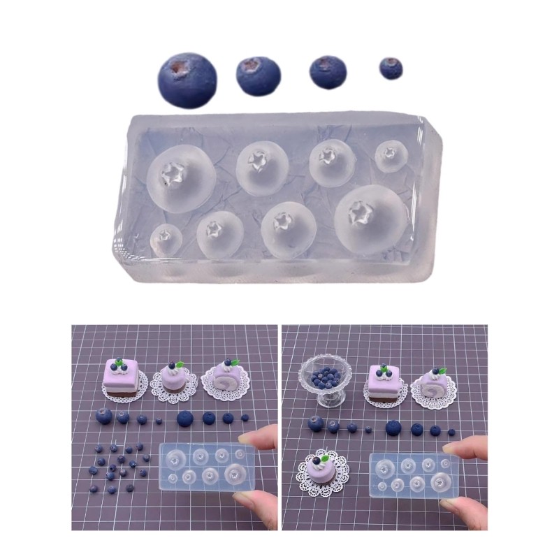 

DIY Cute Miniature Fruit Theme Treats Silicone Mold Handmade Food Crafts Mini Blueberry Shaped Mould Cake Decorating Tool