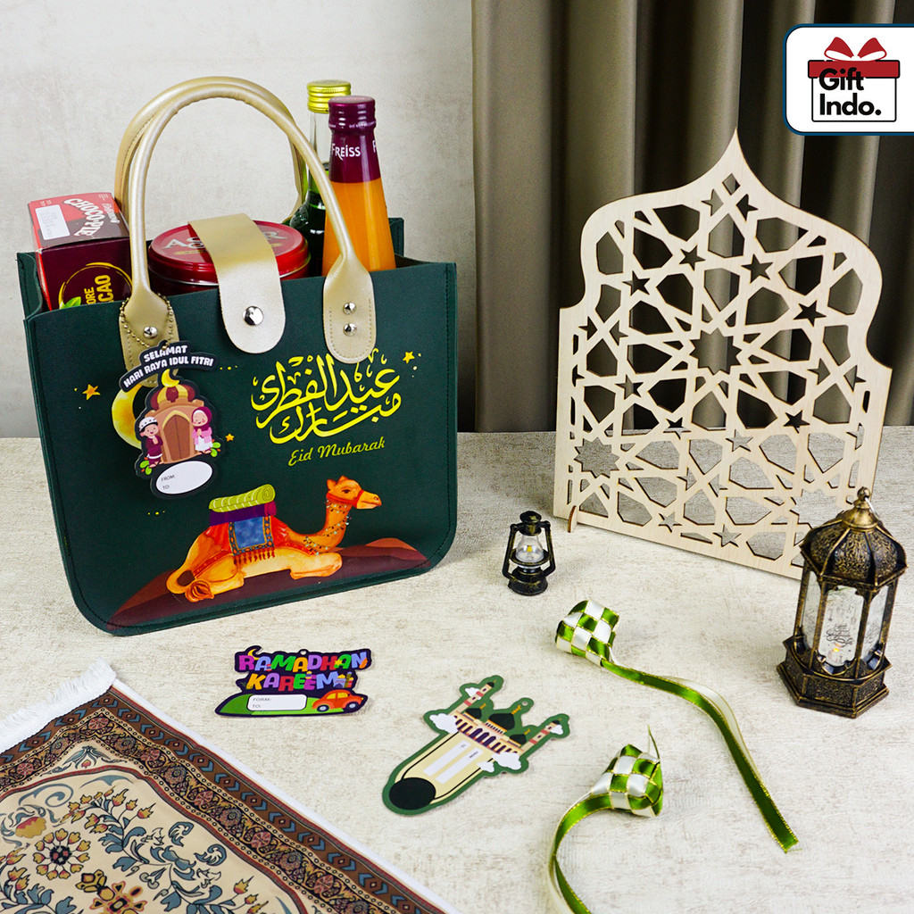 

Tas Hampers Idul Fitri Goodiebag Kulit Tas Jinjing Tema Lebaran Totebag Gambar Tas Cewe Souvenir Parcel Lebaran Sembako