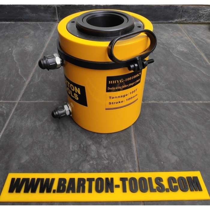 Double 100T 100mm Hollow Plunger Stroke Hydraulic Cylinder BARTON