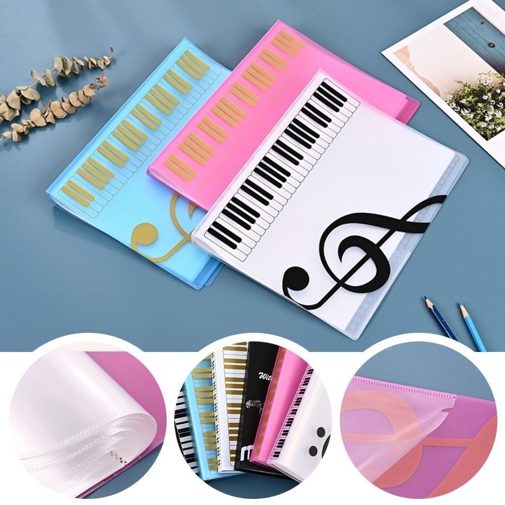 

Guitar Sheet Music Book Folder Piano Paper Sheets Folder Document Storage Organizer A4 Music Score Folder