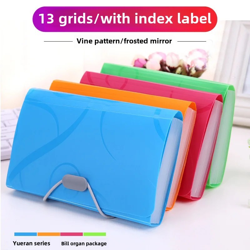 

Portable A6 Accordion File Folder Small Plastic Document Folder For Invoices Receipts Storage PP Document Pouch