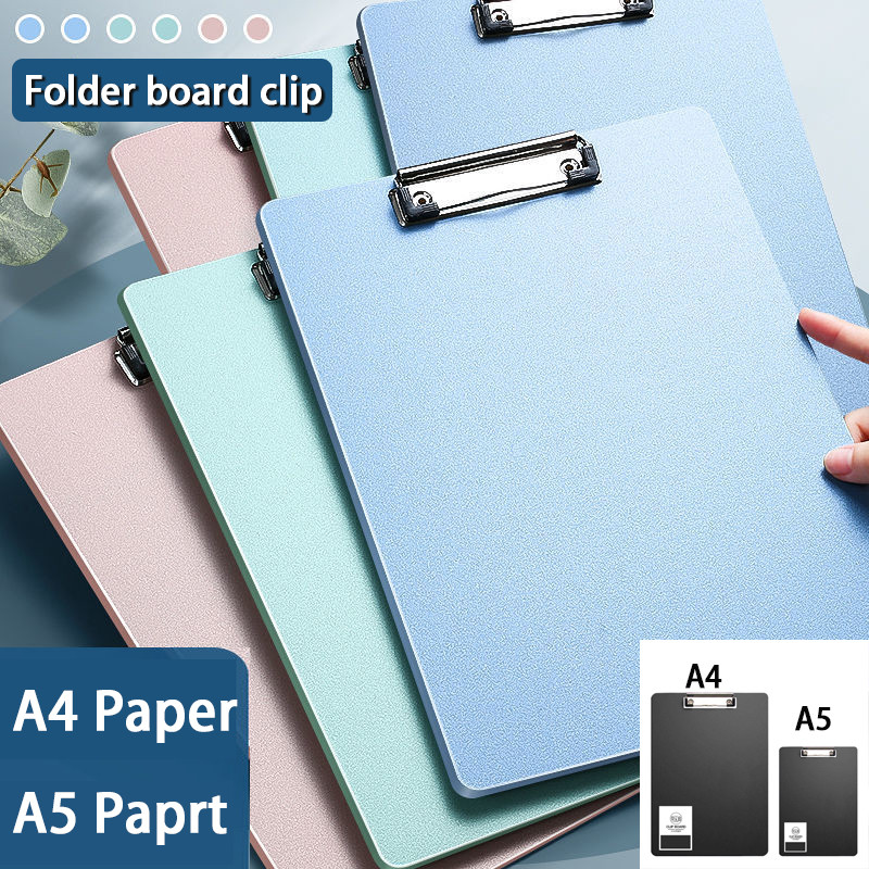 

Letter 120 Sheets A4 Size Foldable Cover Clipboard Pen Holder Stationery Document File Organizer Folder Writing Pad Clipboard