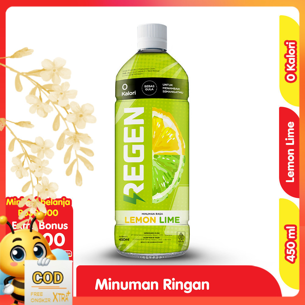 

Regen Minuman Sehat Bebas Gula Rasa Lemon Jeruk Nipis Botol 450 ml