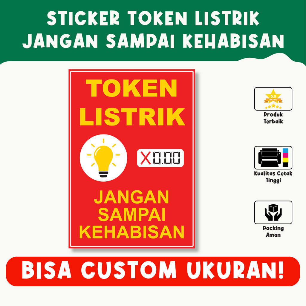 

Sticker Token Listrik – Pengingat Jangan Sampai Kehabisan, Bisa Custom Ukuran