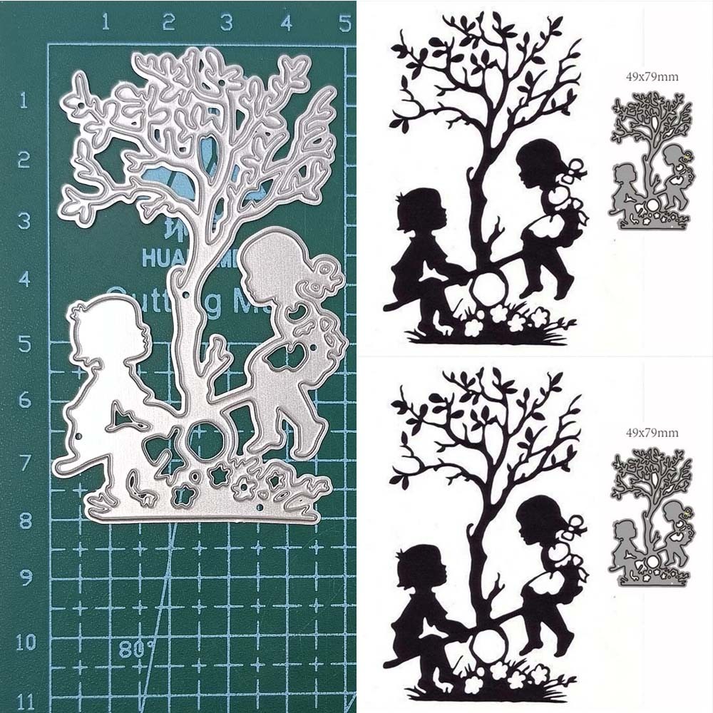 

Metal Cutting Dies Cut Child playing seesaw Decoration Scrapbook Paper Craft Knife Mould Punch Stencils
