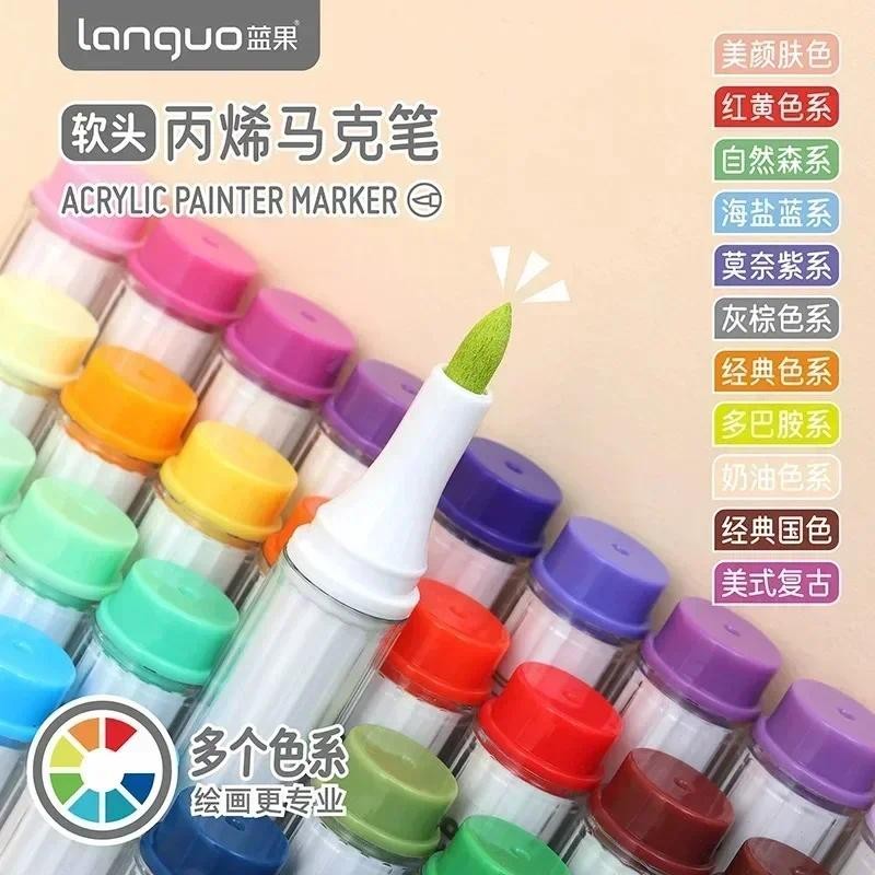 

Direct Liquid Acrylic Paint Pens Brush 162/9 Colors Marker Pen for Rock Painting Stone Ceramic Glass DIY Art Supplies Stationery