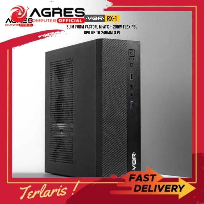 VBR PC CASE ITX RX 1 SLIM + PSU POWER SUPPLY 200W BLACK