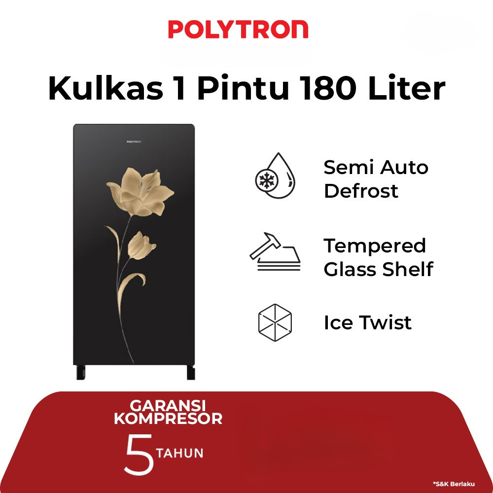 Kulkas Polytron PRA 18MNX / PRA18MNX Kulkas 1 Pintu 180 Liter