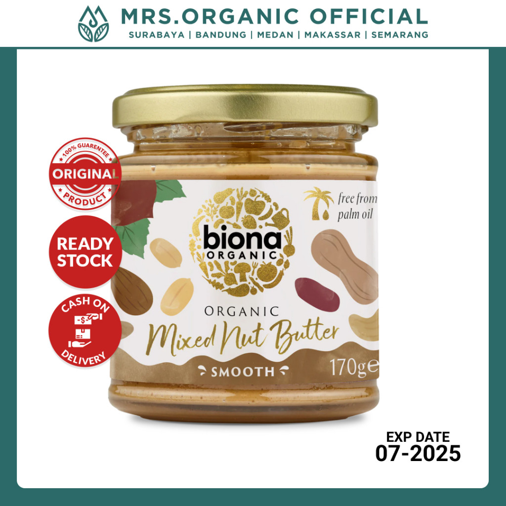 

Selai Kacang Organik Premium Biona Organic Mixed Nut Butter 170 Gr