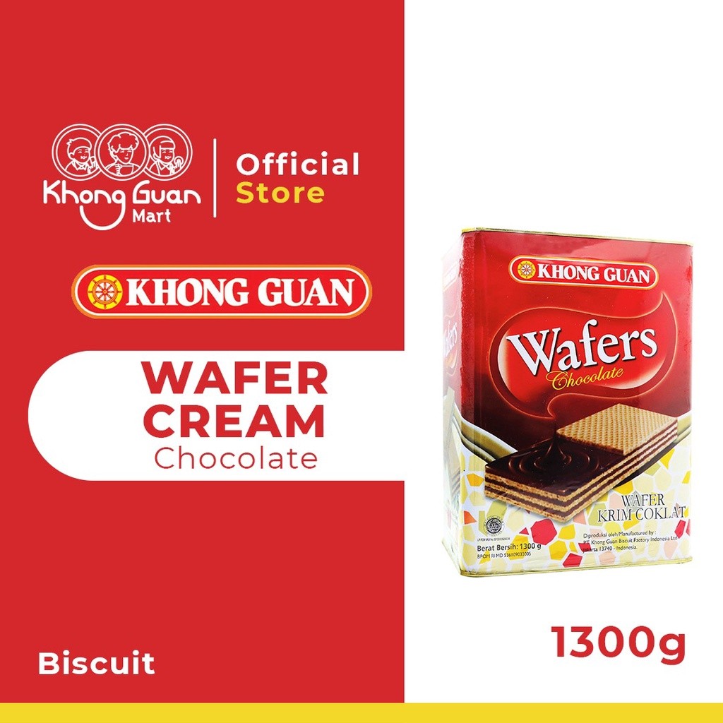 

KHONG GUAN Waffers Chocolate Cream Segi 1300 Gram