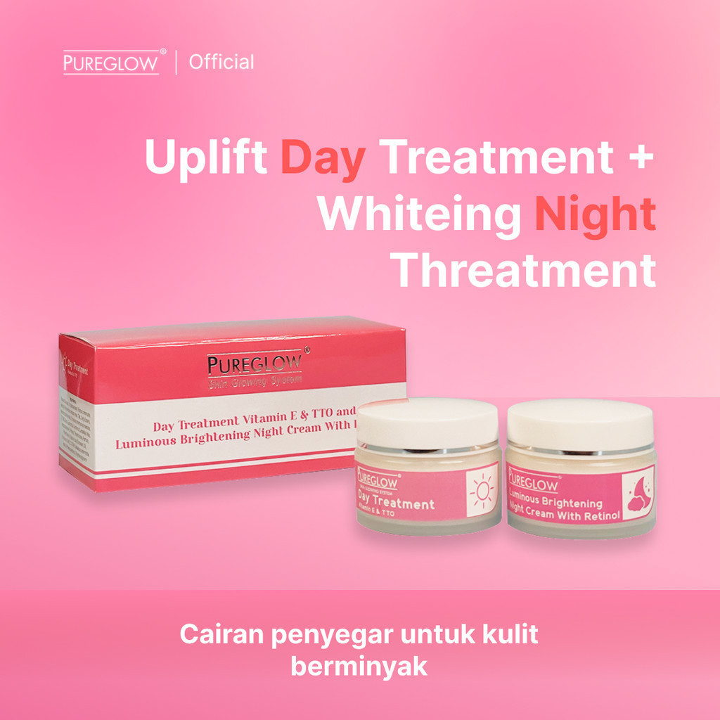 PUREGLOW DAY TREATMENT PLUS VIT. C & E AND WHITENING NIGHT CREAM