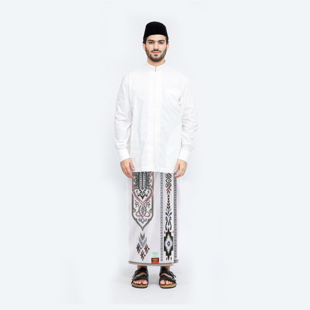Sarung BHS Infinity Gold Motif V32 EKB SJ Putih
