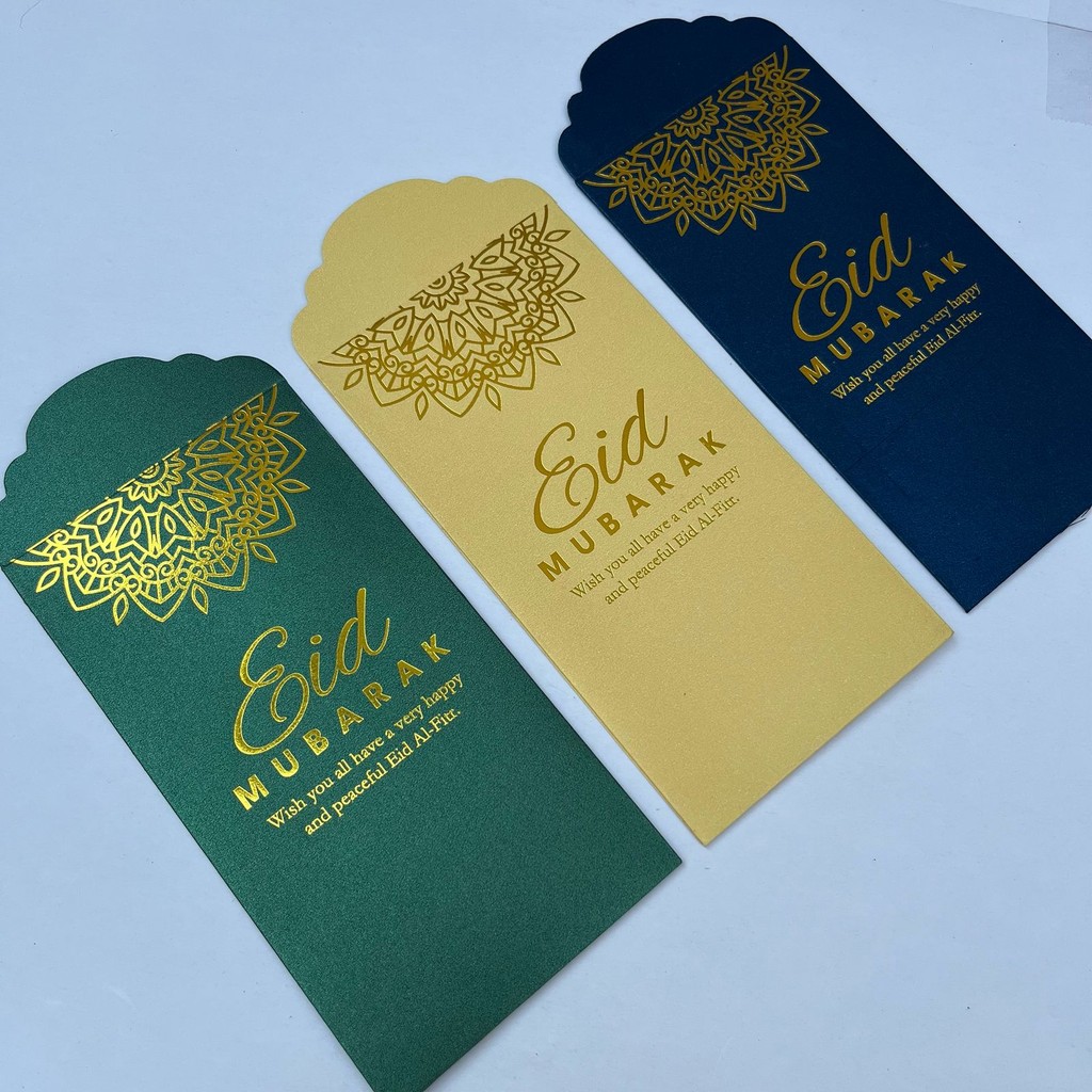 

Amplop Idul Fitri Premium gold Lebaran Mewah Eid mubarak Money Envelope Arabic Pattern 5 pcs
