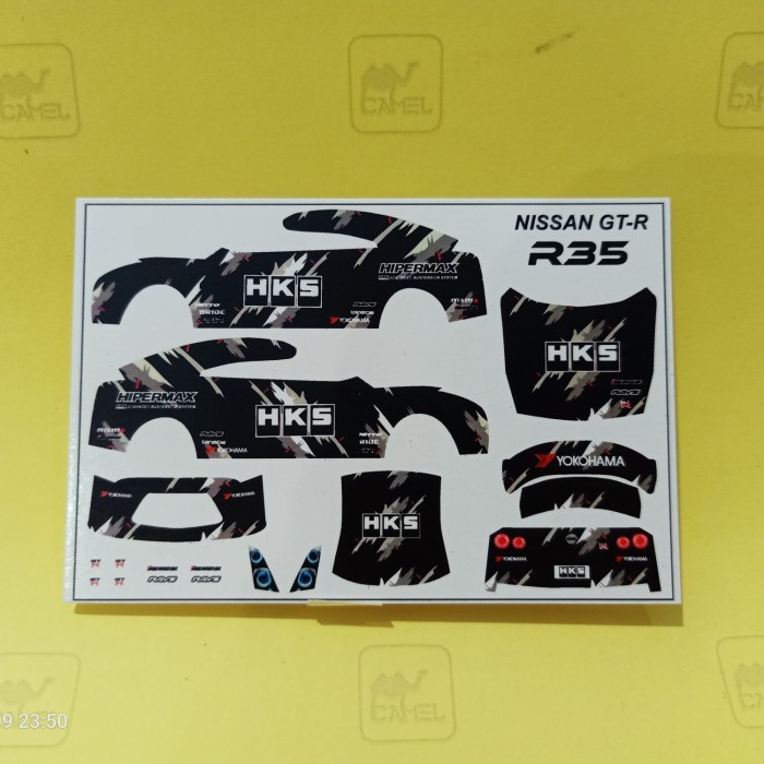 Used hotwheels nissan skyline gtr r35 Hks Decal Dekal Stiker Stiekers