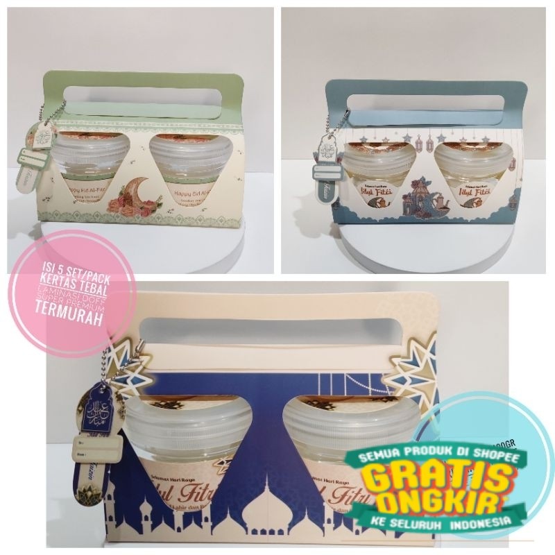 

5 set BOX HAMPERS TOPLES DOUBLE 400gr KUE KERING LEBARAN IDUL FITRI TERMURAH/ keluarga oleh oleh
