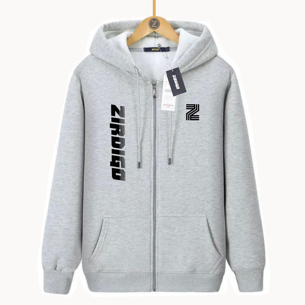 [BEST DEALS] Zirdigo Jaket Zipper Distro Zirdigo Kirka 001 Hitam Jaket Unisex Resleting