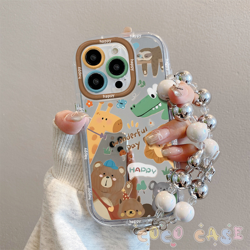 case VIVO Pesta binatang dengan rantai Casing ponsel cocok untuk VIVO Y93NONE Y50 Y20 Y21 Y15S Y17S 