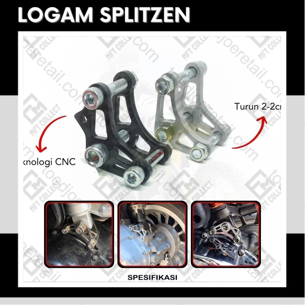 TRG Lowering kit shock vespa lowringkit vespa matic sprint primavera lx s 125 lowering penurun shock