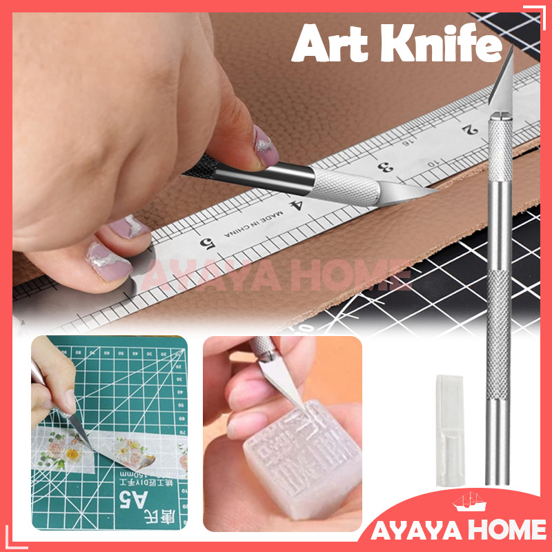 

Art Knife/Pisau Seni/Cutter Pen/Metal Handle Blade/Pen Ukir/Crafting Knife